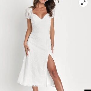 LuLu white dress open back